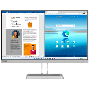 Lenovo L27i-40, 27'', FHD, 100 Гц, LED IPS, серый - Монитор 67ABKAC4EU