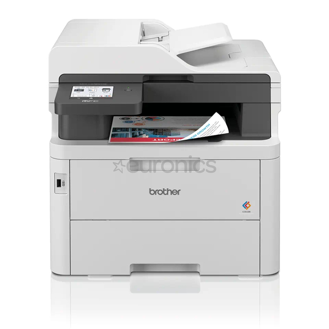 Brother MFC-L3760CDW, WiFi, LAN, USB, kahepoolne, hall - Multifunktsionaalne värvi-laserprinter