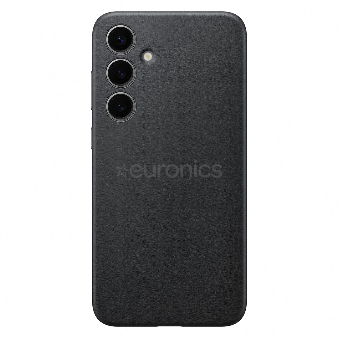 Samsung Vegan Leather Case, Galaxy S24+, must - Ümbris