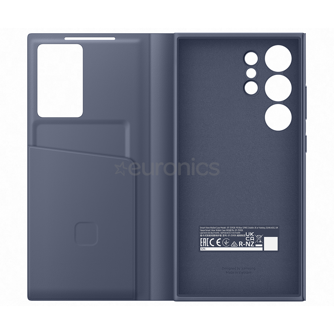 Samsung Smart View Wallet Case, Galaxy S24 Ultra, lilla - Kaaned