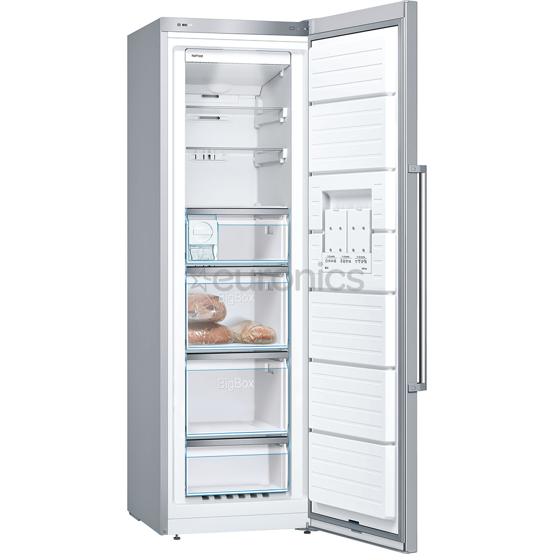 Bosch Series 6, NoFrost, 242 L, 186 cm, inox - Freezer