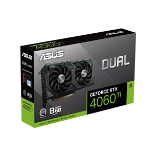 ASUS Dual GeForce RTX 4060 Ti, 8 ГБ, GDDR6, 128 бит - Графическая карта