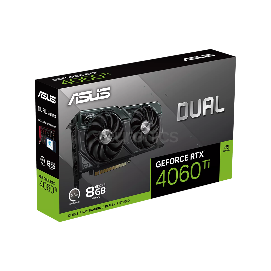 ASUS Dual GeForce RTX 4060 Ti, 8 GB, GDDR6, 128 Bit - Graphics card