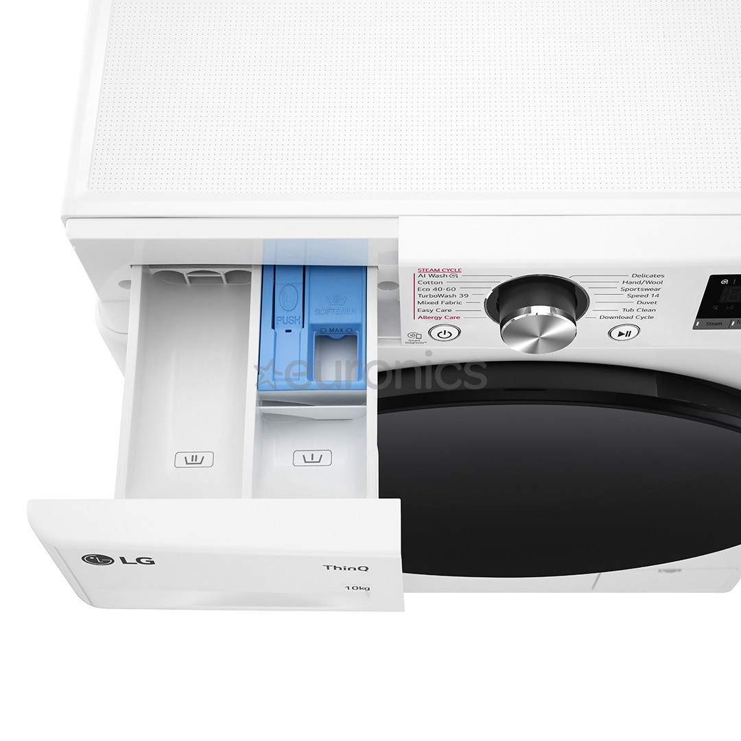 LG, 10 kg, sügavus 56,5 cm, 1400 p/min - Eestlaetav pesumasin