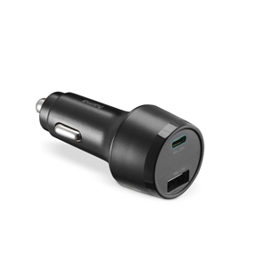Hama Car Fast Charger, USB-C, USB-A, 32 W, must - Autolaadija