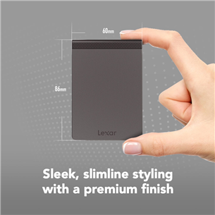 Lexar Portable SL200, 512 GB, USB-C, tumepruun - Väline SSD