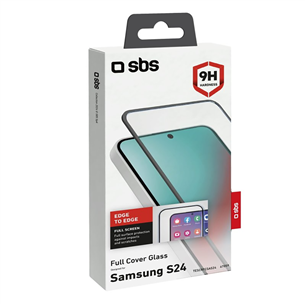 SBS Full Cover Glass Screen Protector, Galaxy S24 - Ekraanikaitseklaas
