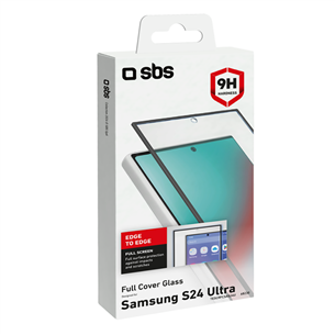 SBS 4D Full Cover Glass Screen Protector, Galaxy S24 Ultra - Ekraanikaitseklaas