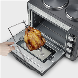 Severin, 30 L, 2500 W, black - Mini oven with two hotplates