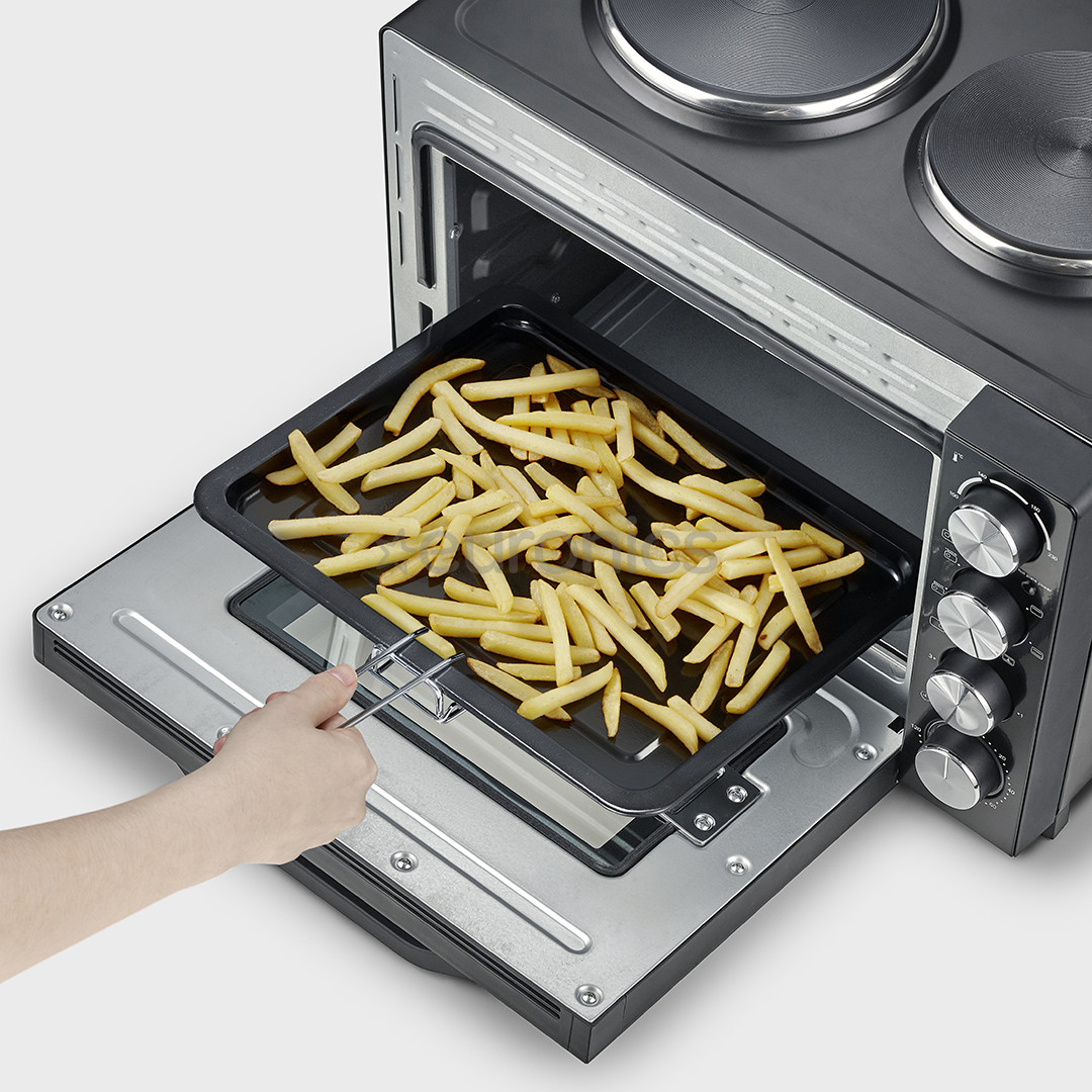 Severin, 30 L, 2500 W, black - Mini oven with two hotplates