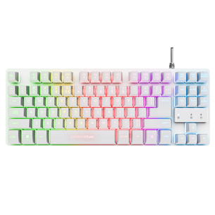 Trust GXT 833 Thado TKL, US, valge - Klaviatuur 24737