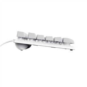 Trust GXT 833 Thado TKL, US, valge - Klaviatuur