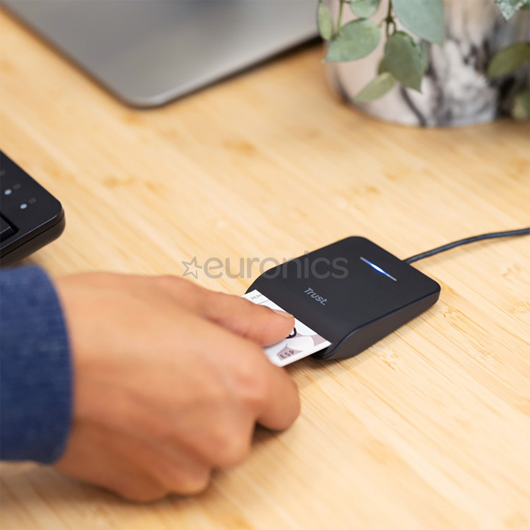 Trust Primo, USB-A, черный - Считыватель ID-карты