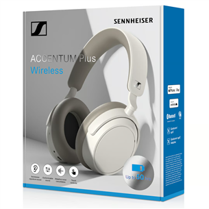 Sennheiser ACCENTUM Plus Wireless, mürasummutus, valge - Juhtmevabad üle kõrva kõrvaklapid