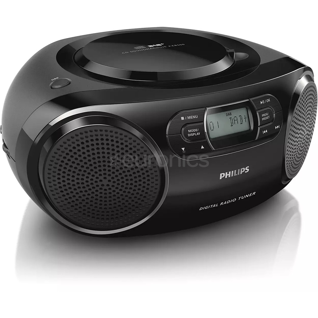 Philips AZB500, FM, DAB, CD, must - Magnetoola