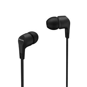 Philips TAE1105BK, 3.5 mm, black - Wired in-ear earbuds