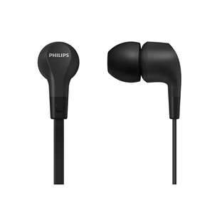 Philips TAE1105BK, 3.5 mm, black - Wired in-ear earbuds