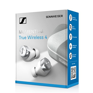 Sennheiser MOMENTUM True Wireless 4, шумоподавление, белый - Полностью беспроводные наушники
