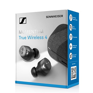 Sennheiser MOMENTUM True Wireless 4, шумоподавление, черный - Полностью беспроводные наушники