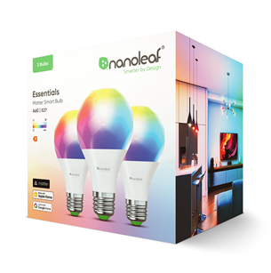 NanoLeaf Matter E27 Smart Bulb, 3 tk - Nutivalgusti