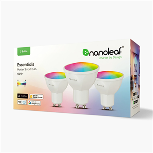 NanoLeaf Matter GU10 Smart Bulb, 3 tk - Nutivalgusti