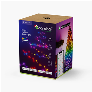 Nanoleaf Matter Smart Holiday String Lights, 250 LEDs, must - Nutikad jõulutuled