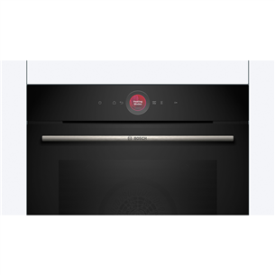 Bosch, Series 8, hydrolytic cleaning, 71 L, black - Built-in oven