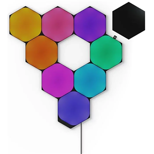 Nanoleaf Shapes Hexagons Starter Kit, 9 panels - Smart Light Starter Pack NL42-0102HX-9PK