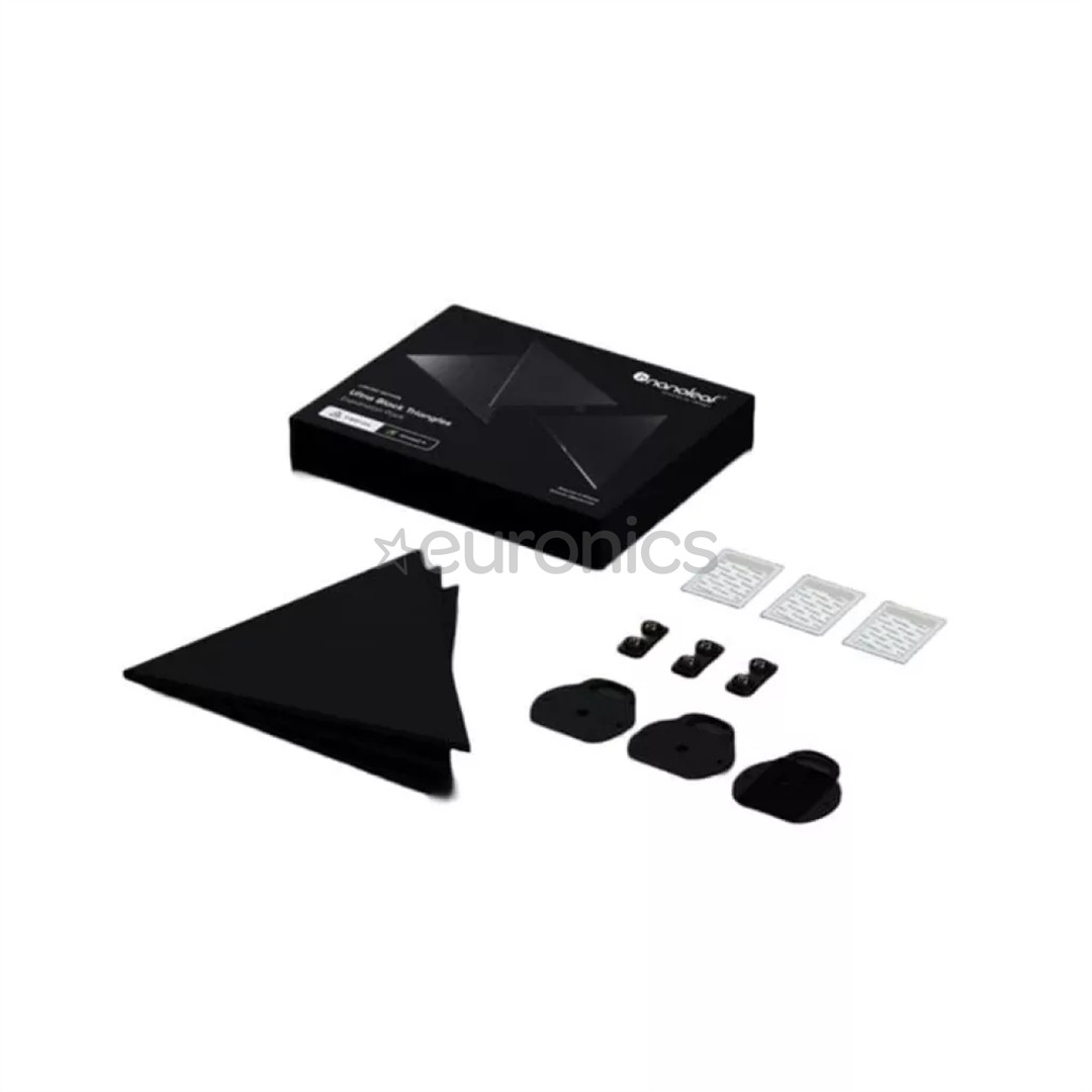 Nanoleaf Shapes Black Triangles Expansion Pack, 3 paneeli - Nutivalgusti laienduskomplekt