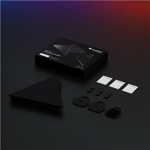 Nanoleaf Shapes Black Triangles Expansion Pack, 3 panels - Smart Light Expansion Pack