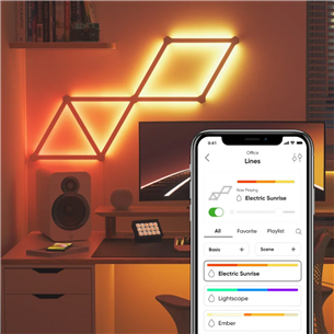 Nanoleaf Lines 60 Degrees Starter Kit, 9 Lines - LED light panels