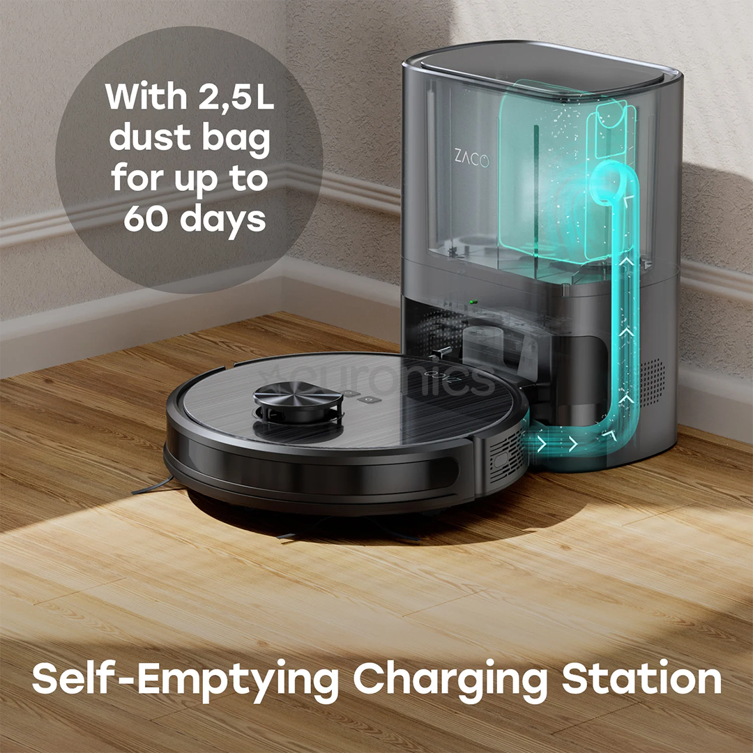 Zaco A10 Pro, Wet & Dry, dark grey - Robot vacuum cleaner