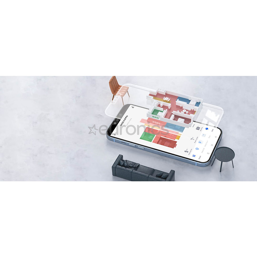 Zaco A10 Pro, Wet & Dry, dark grey - Robot vacuum cleaner