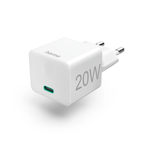 Hama Fast Charger, USB-C, 20 W, white - Power Adapter