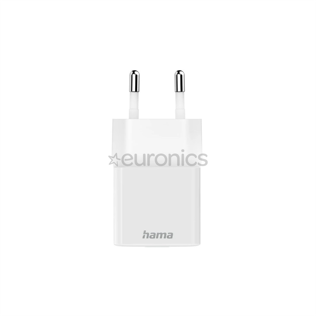 Hama Fast Charger, USB-C, 20 W, valge - Vooluadapter