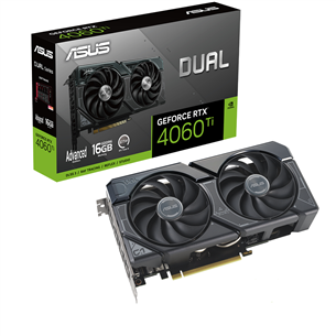 ASUS, NVIDIA GeForce RTX 4060 Ti, 16GB, GDDR6, 128 bit - Graafikakaart 4711387306185