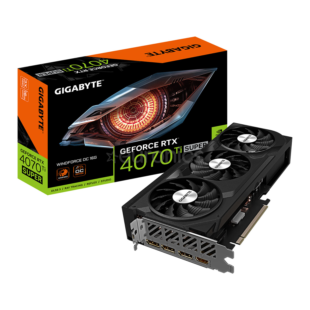 Gigabyte, NVIDIA GeForce RTX 4070 Ti Super, 16GB, GDDR6X, 256 bit - Graphics card
