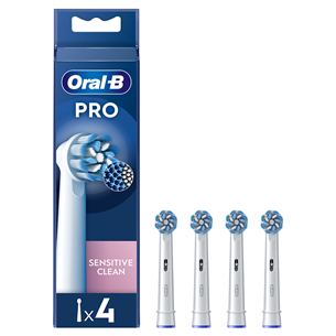Braun Oral-B Sensitive Clean PRO, 4 шт., белый - Насадки для зубной щетки EB60-4NEW