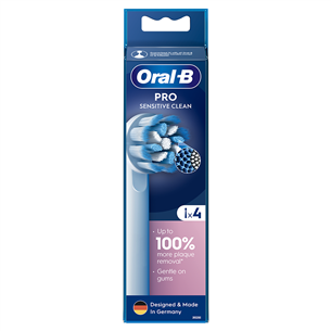 Braun Oral-B Sensitive Clean PRO, 4 tk, valge - Lisaharjad