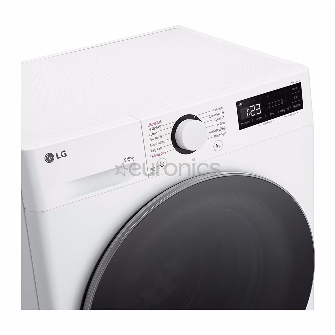 LG V500 series, 9 kg / 5 kg, depth 47,5 cm, 1200 rpm - Washer-dryer