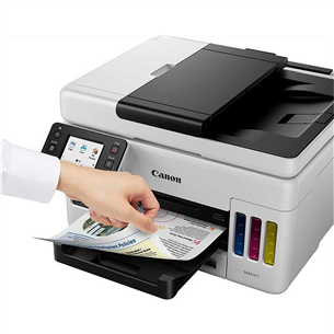 Canon Maxify GX6050, WiFi, LAN, USB, kahepoolne, valge - Multifunktsionaalne värvi-tindiprinter