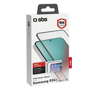 SBS Full Cover Glass Screen Protector, Samsung Galaxy S24+, läbipaistev - Ekraanikaitseklaas