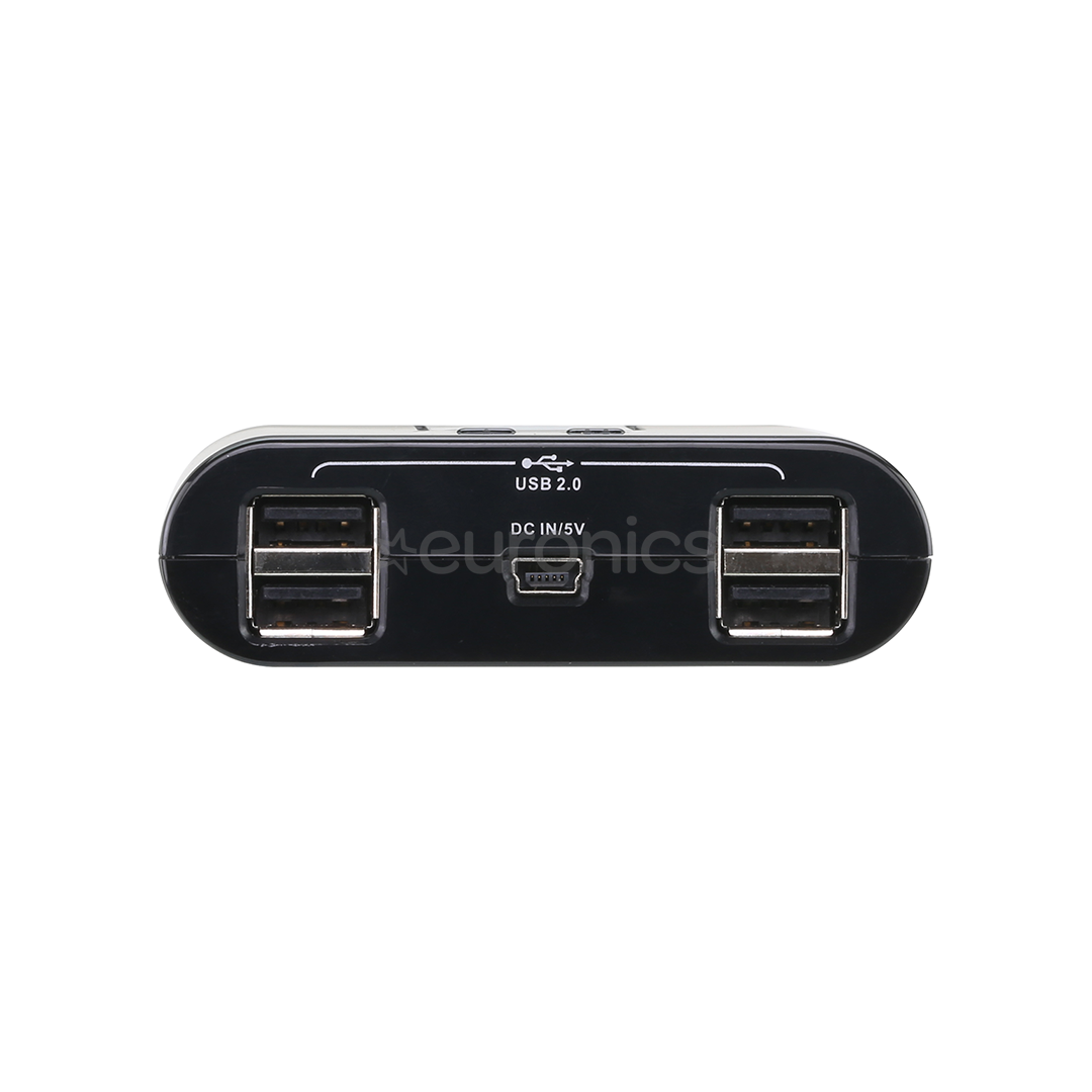 ATEN US224, 2 x 4 USB 2.0 Peripheral Sharing Switch - KWM-переключатель