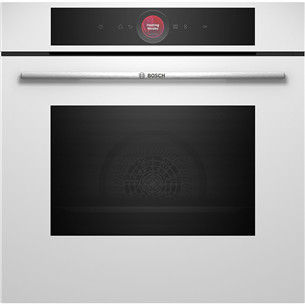 Bosch, Seeria 8, pürolüütiline puhastus, 71 L, valge - Integreeritav ahi HBG7721W1S