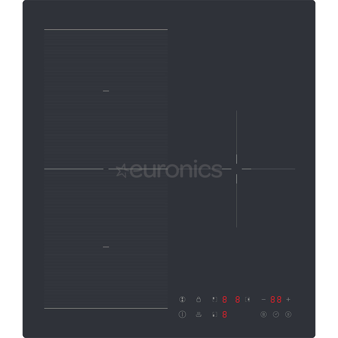 Schlosser, laius 45 cm, must - Integreeritav induktsioonpliidiplaat