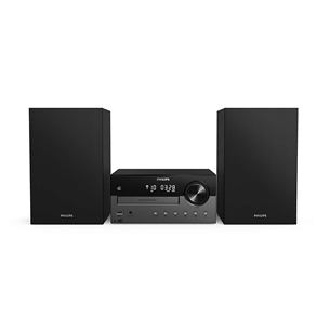 Philips TAM4505, 2.0, 60 W, Bluetooth, USB, CD, must - Muusikakeskus