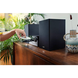 Philips TAM4505, 2.0, 60 W, Bluetooth, USB, CD, must - Muusikakeskus