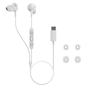 Philips TAE5008BK, USB-C, mikrofon, valge - Juhtmega kõrvasisesed kõrvaklapid