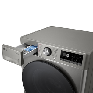 LG R700 Series, 9 kg, depth 47,5 cm, 1200 rpm, silver - Front load washing machine