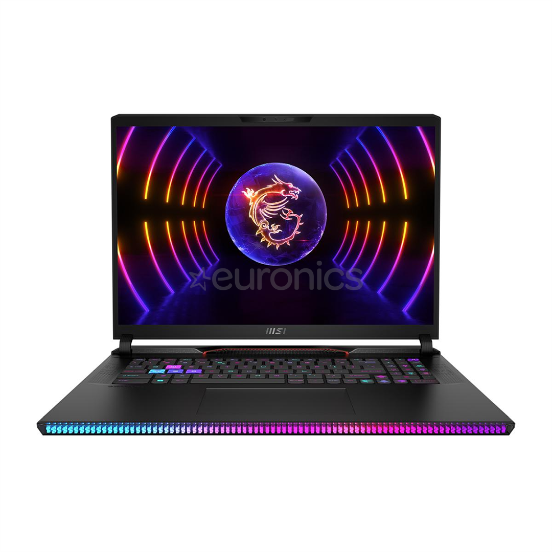 MSI Raider GE78 HX, 17'', QHD, 240 Hz, i9, 32 GB, 2 TB, RTX 4080, W11P, ENG, must - Sülearvuti